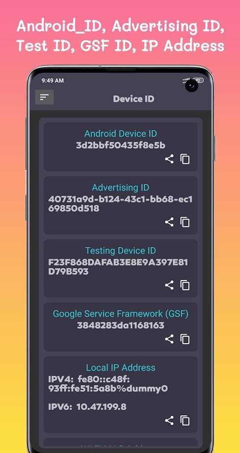 device id for androidȸ v1.0.9 ׿0