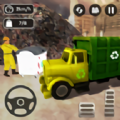 ʻϷ(garbage trash truck driving)