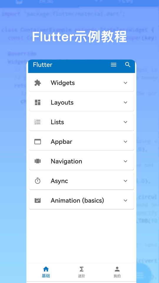 flutter app