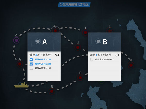 Point location and route strategy of battleship girl r routine map