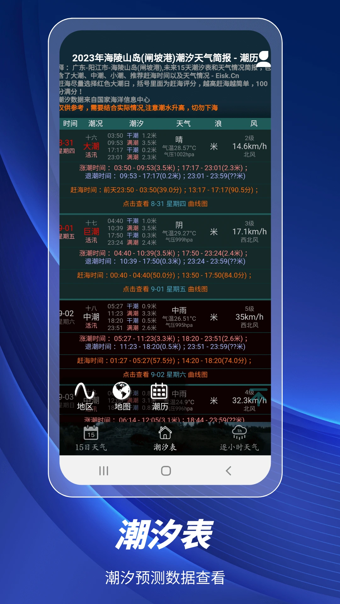 全球潮汐表 v2.0安卓版 1