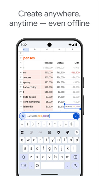google表格 v1.26.191.00.90 安卓版 1